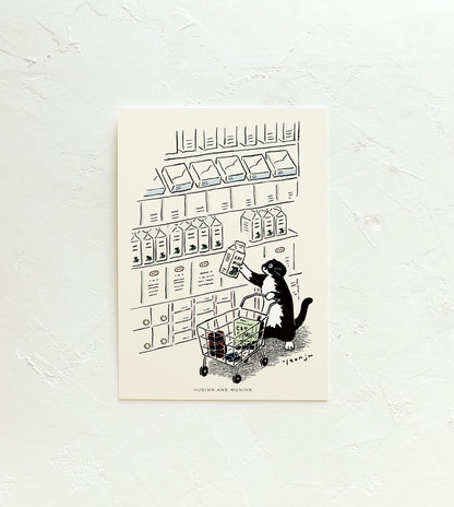 [ Huginn&Muninn ] Postcard - Super market