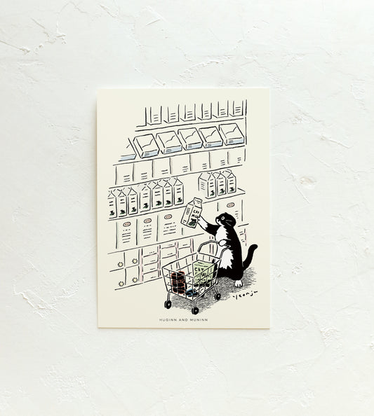 [ Huginn&Muninn ] Postcard - Super market