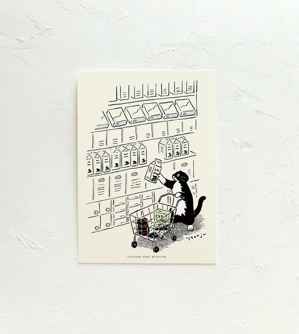 [ Huginn&Muninn ] Postcard - Super market