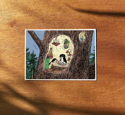 [ Huginn&Muninn ] Postcard - Reading night