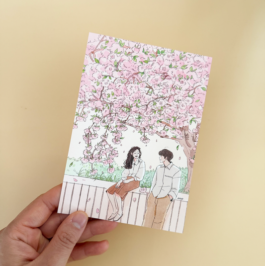 [ ARI ] Postcard - Cherry Blossom Couple