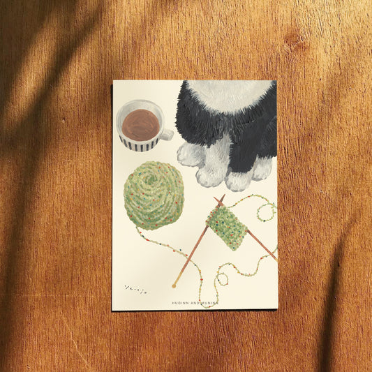[ Huginn&Muninn ] Postcard - Knitting mo