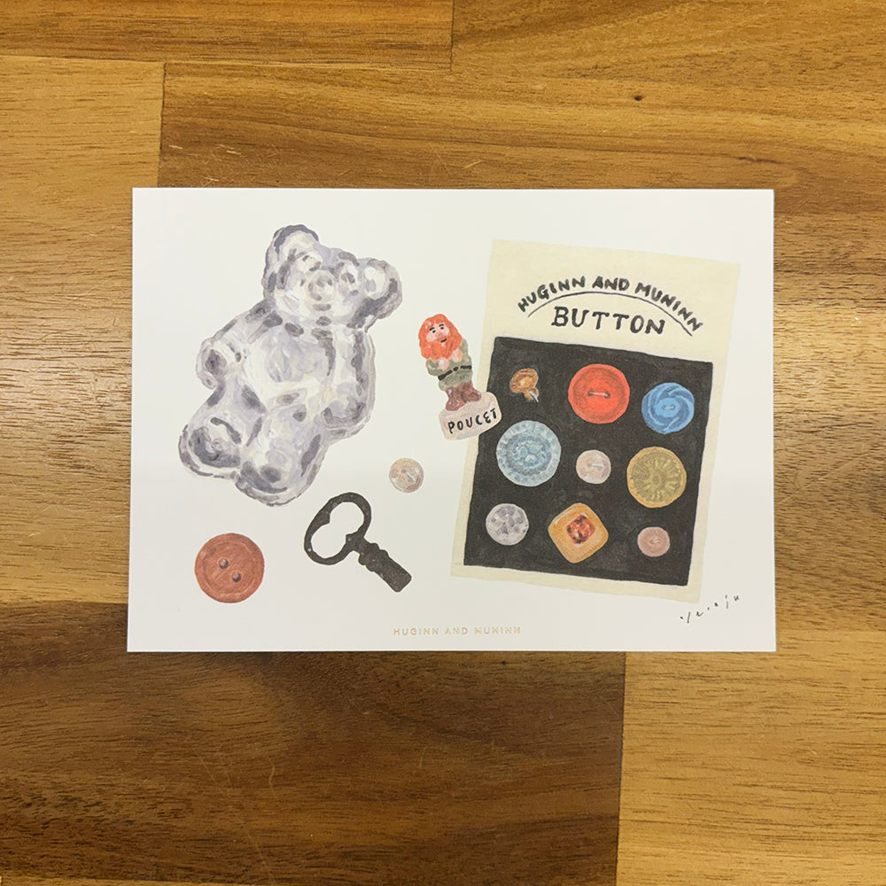 [ Huginn&Muninn ] Postcard - Buttons