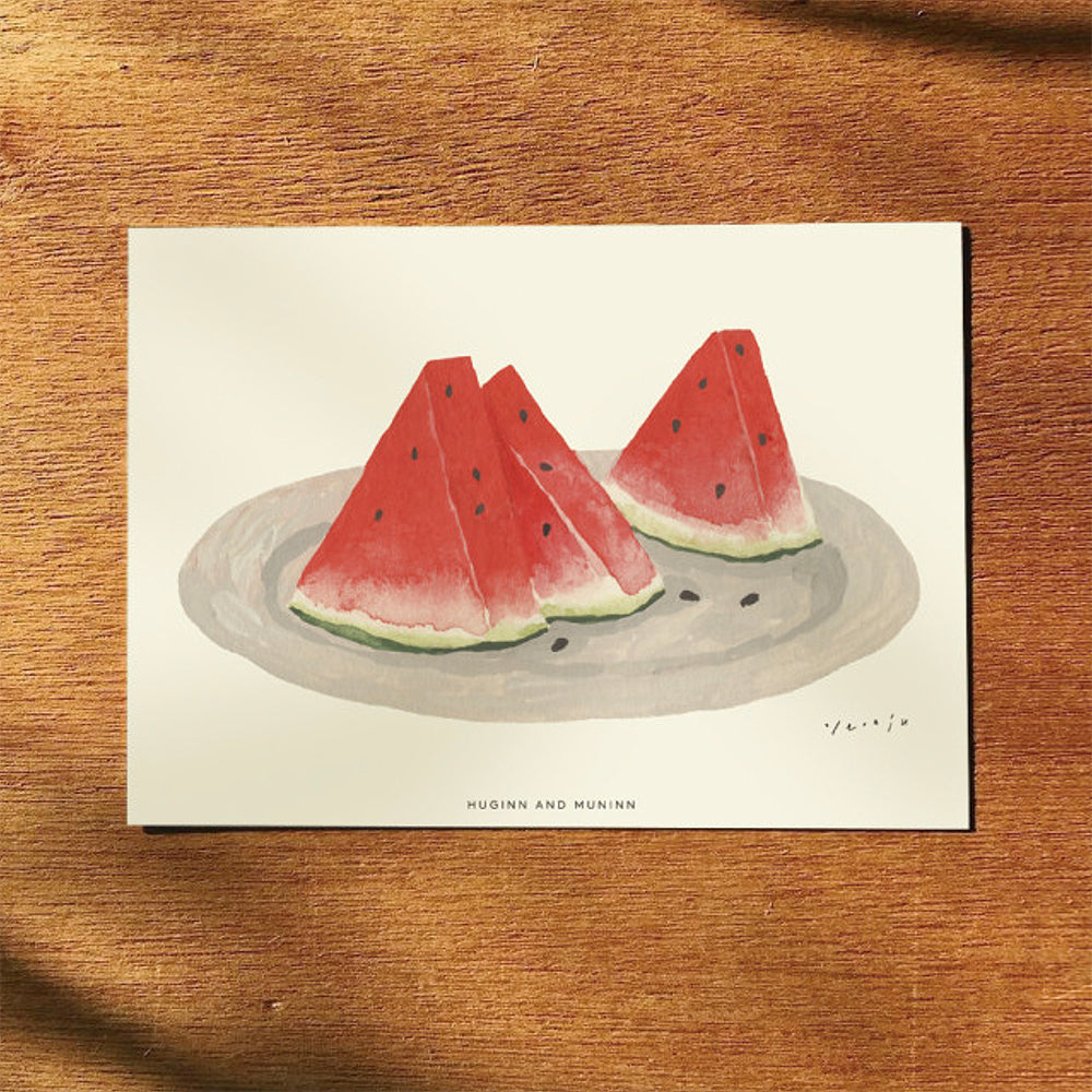 [ Huginn&Muninn ] Postcard - Water melon