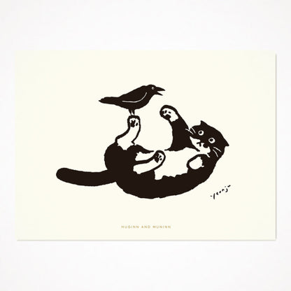 [ Huginn&Muninn ] Postcard - Playful Mo
