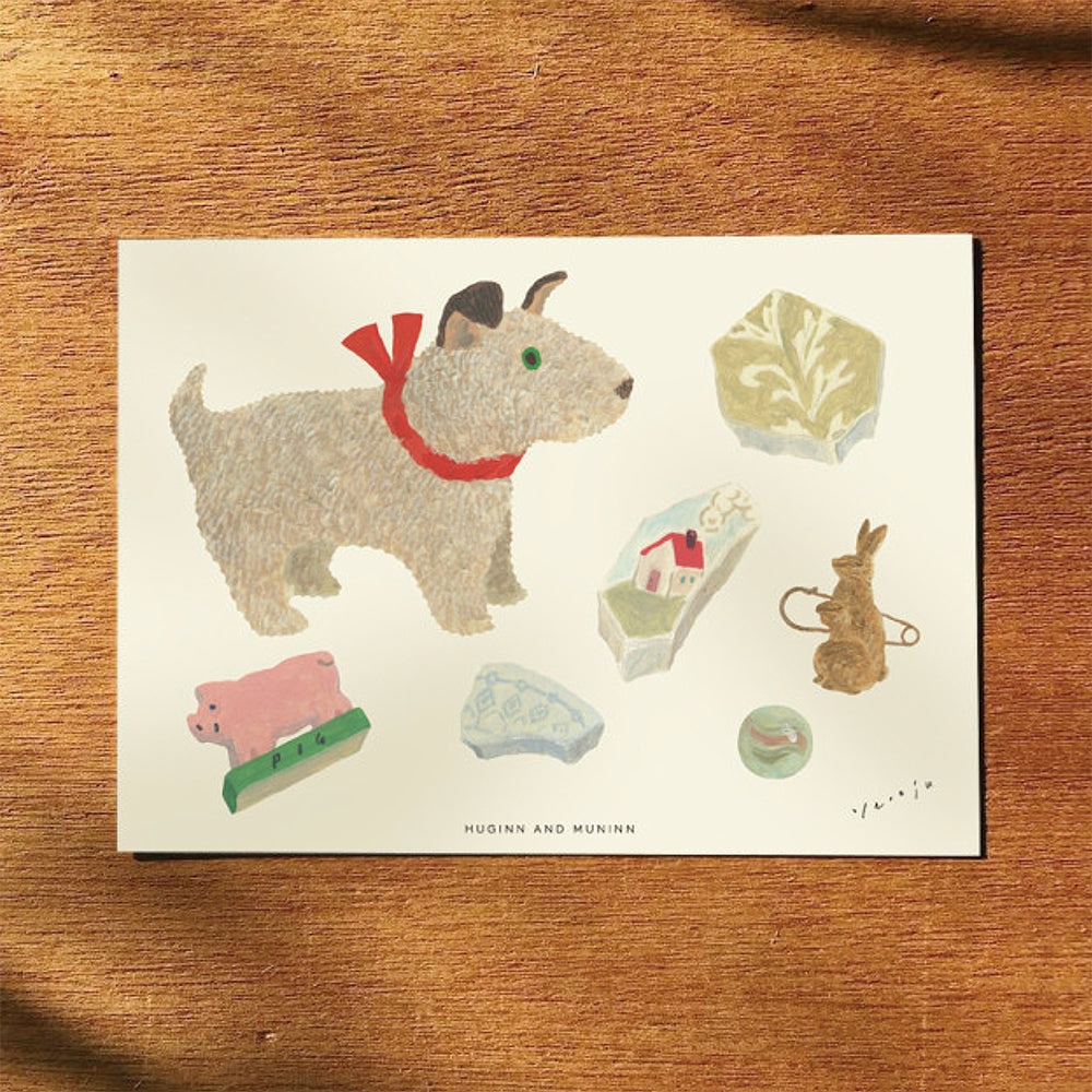 [ Huginn&Muninn ] Postcard - Vintage market