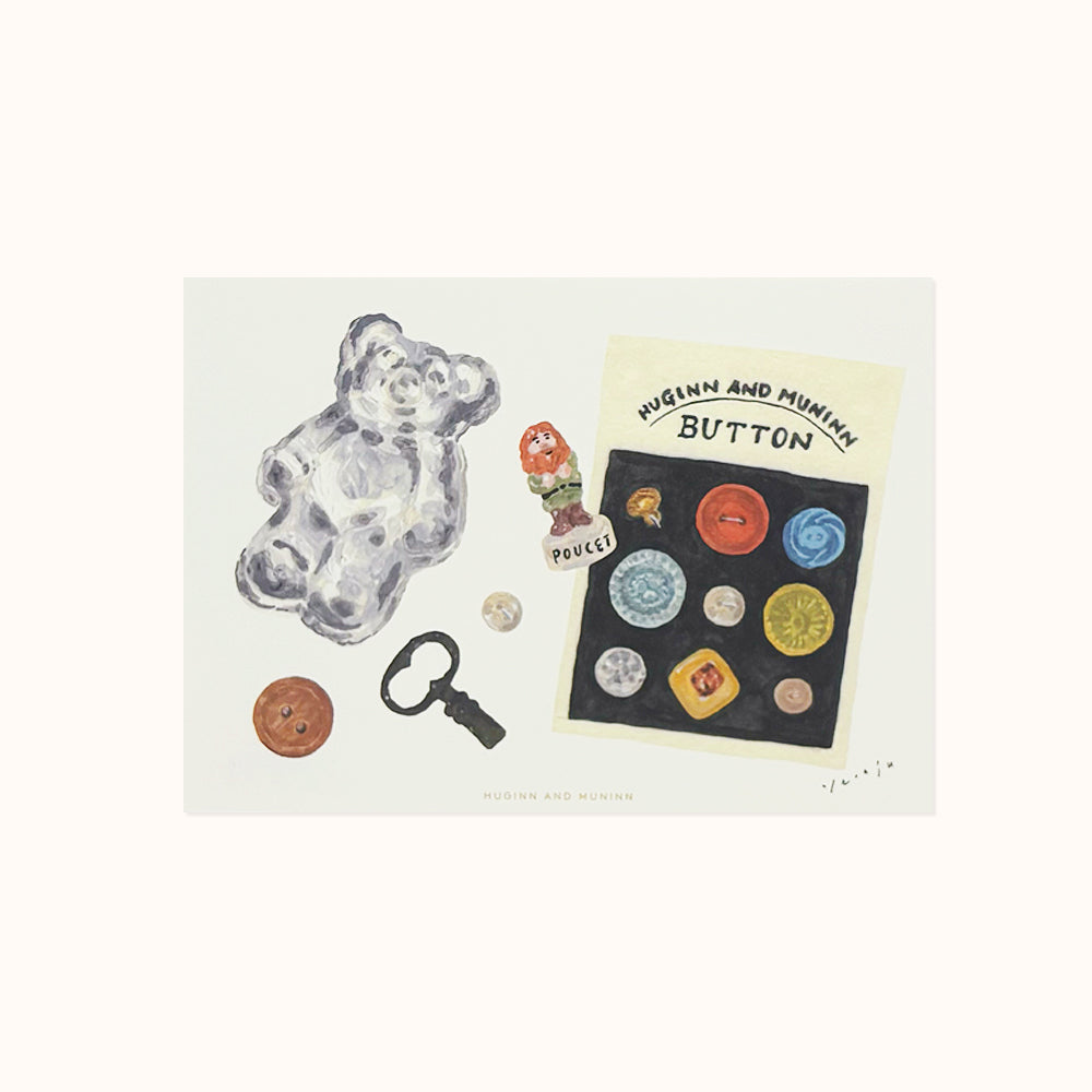 [ Huginn&Muninn ] Postcard - Buttons