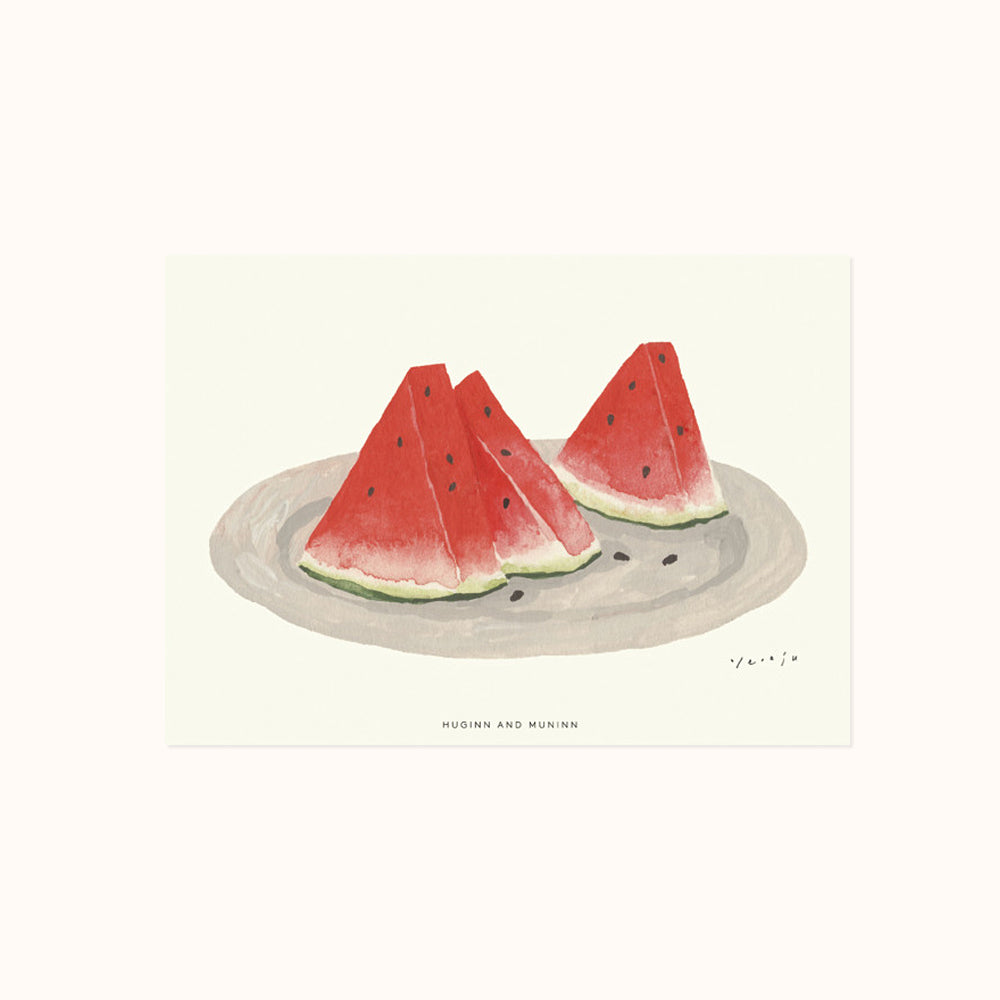 [ Huginn&Muninn ] Postcard - Water melon