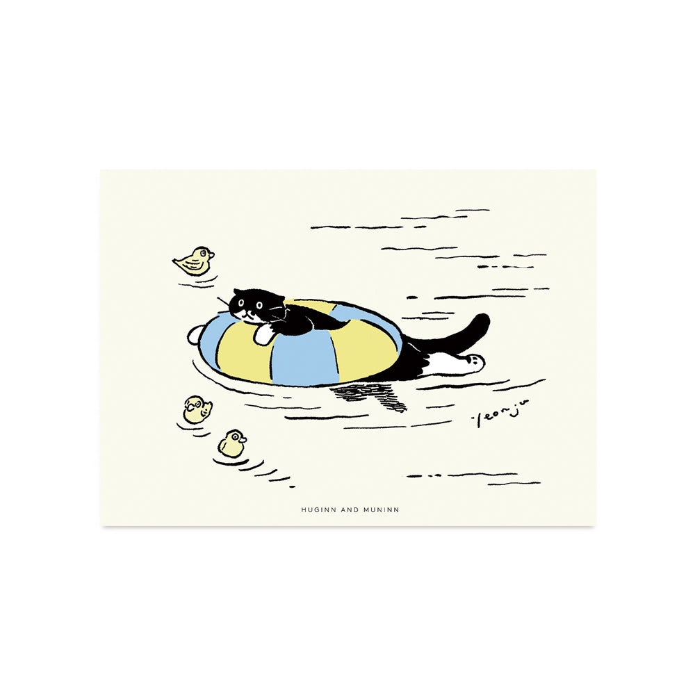 [ Huginn&Muninn ] Postcard - Swimming