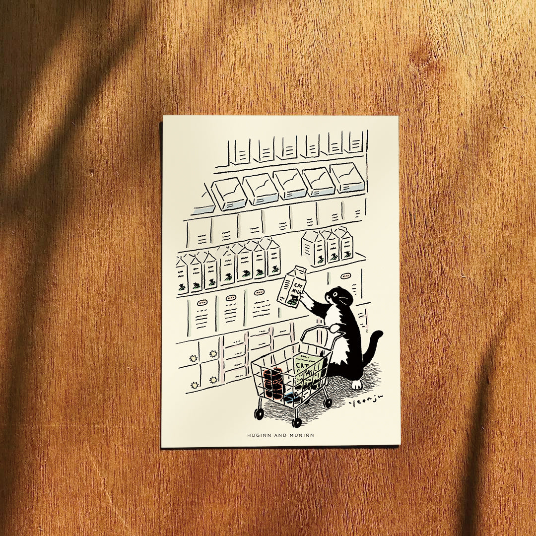 [ Huginn&Muninn ] Postcard - Super market