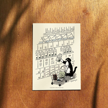 [ Huginn&Muninn ] Postcard - Super market