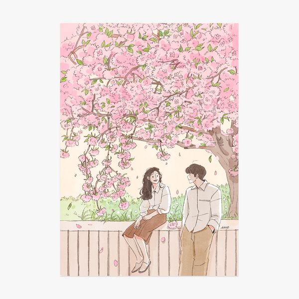 [ ARI ] Postcard - Cherry Blossom Couple