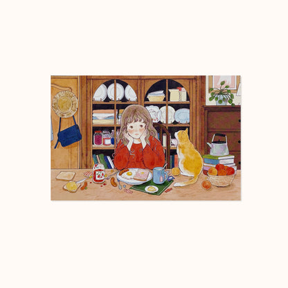 [ yoovora ] Postcard - Waiting Cat