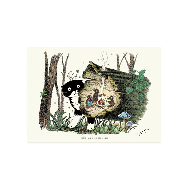 [ Huginn&Muninn ] Postcard - Campfire