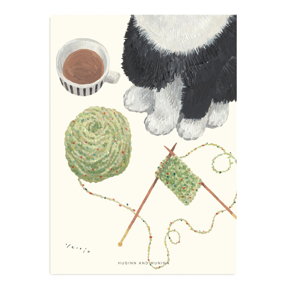 [ Huginn&Muninn ] Postcard - Knitting mo