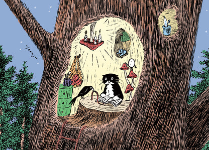 [ Huginn&Muninn ] Postcard - Reading night