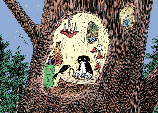 [ Huginn&Muninn ] Postcard - Reading night