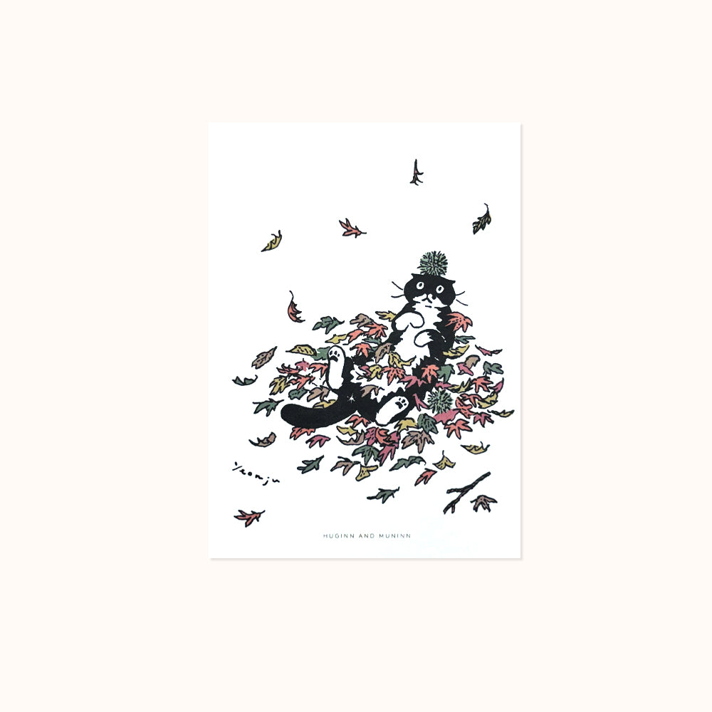 [ Huginn&Muninn ] Postcard - Autums leaves