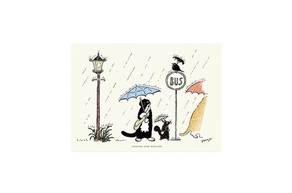 [ Huginn&Muninn ] Postcard - Bus stop