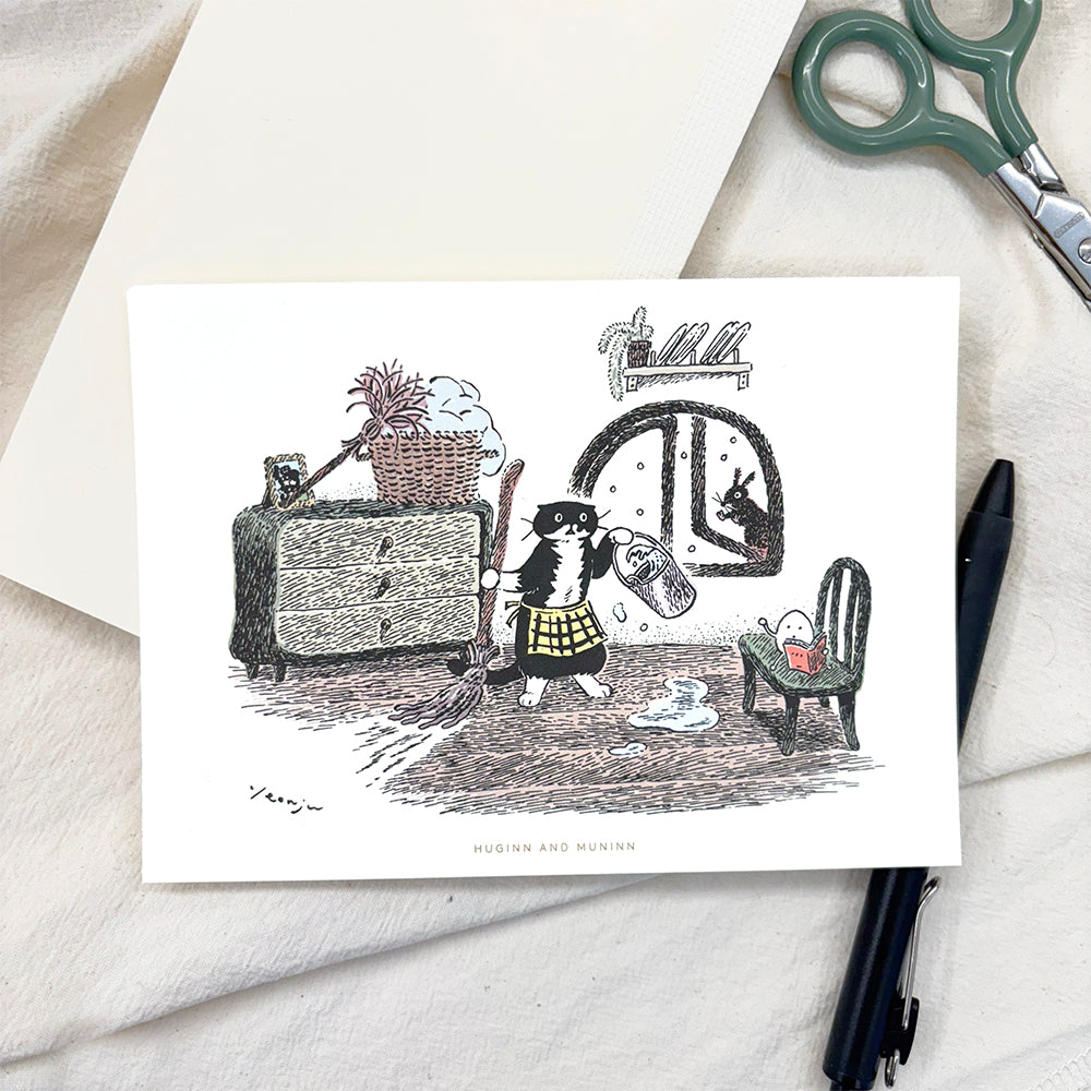 [ Huginn&Muninn ] Postcard - Clean up