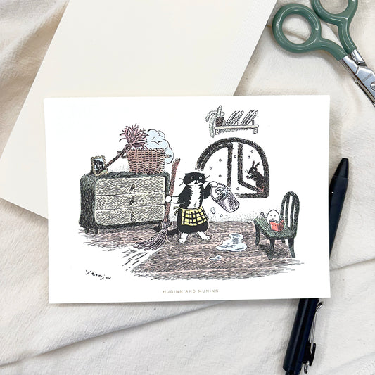 [ Huginn&Muninn ] Postcard - Clean up
