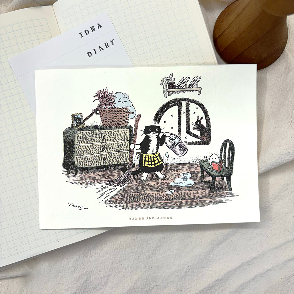 [ Huginn&Muninn ] Postcard - Clean up