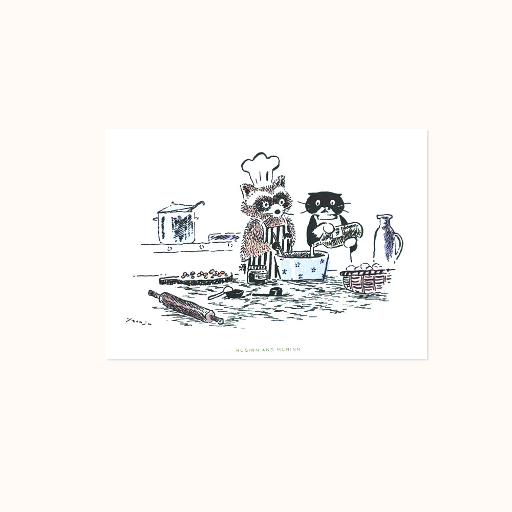 [ Huginn&Muninn ] Postcard - Cooking ver.01