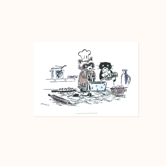 [ Huginn&Muninn ] Postcard - Cooking ver.01