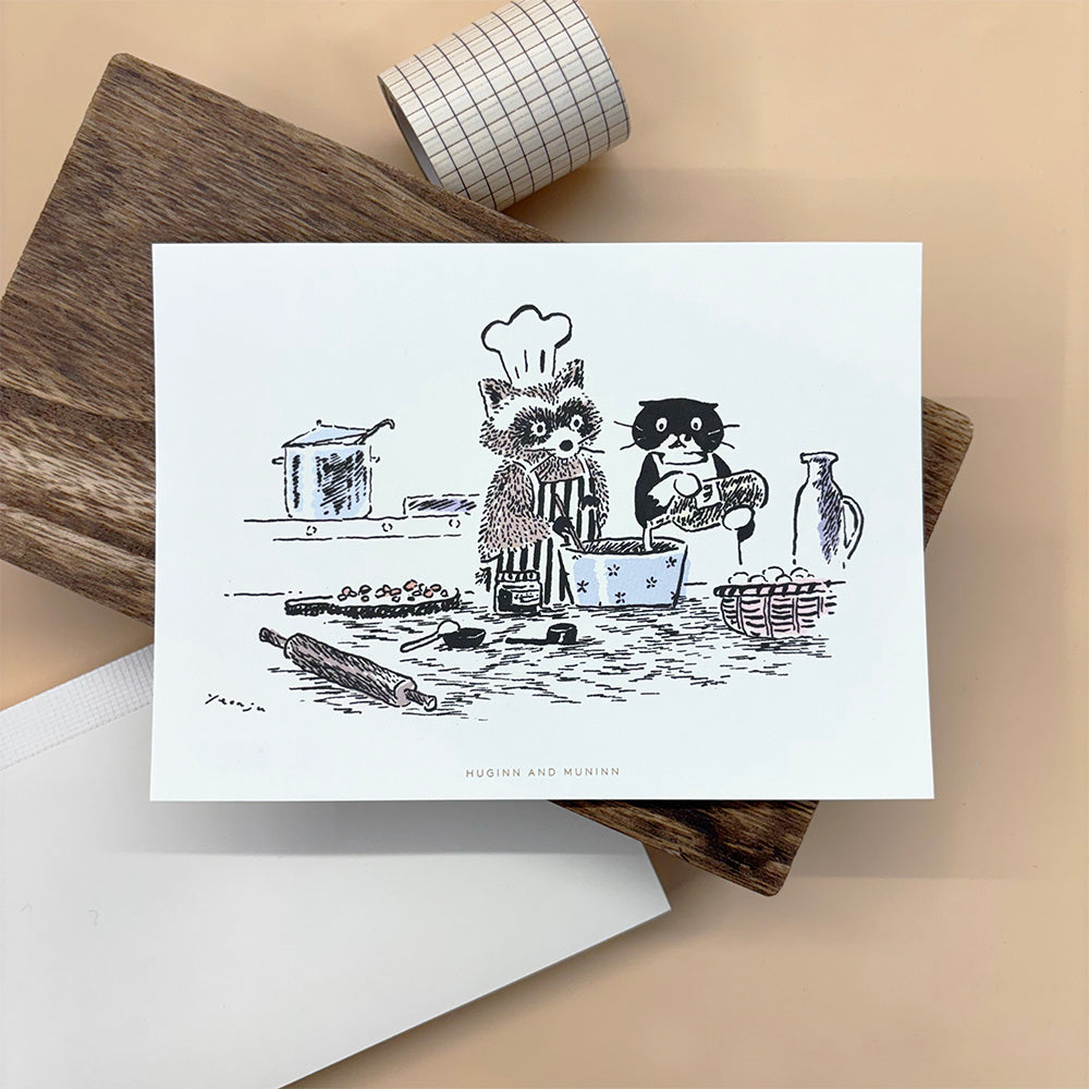 [ Huginn&Muninn ] Postcard - Cooking ver.01