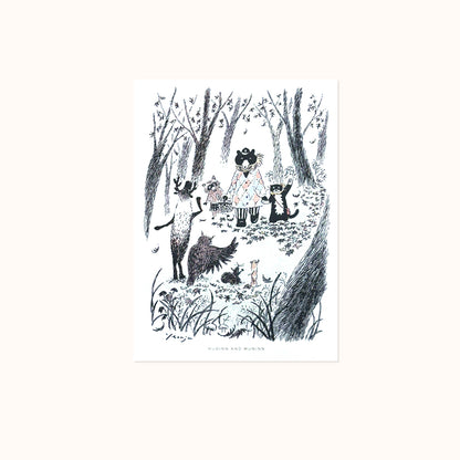 [ Huginn&Muninn ] Postcard - Forest friends