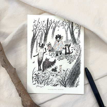 [ Huginn&Muninn ] Postcard - Forest friends