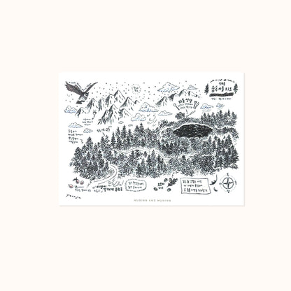 [ Huginn&Muninn ] Postcard - Forest map