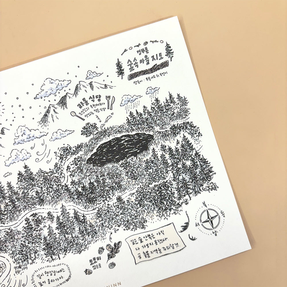 [ Huginn&Muninn ] Postcard - Forest map