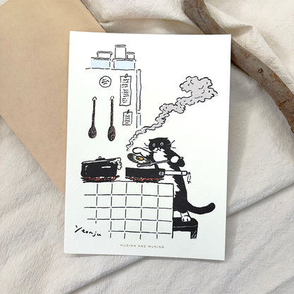 [ Huginn&Muninn ] Postcard - Fried egg