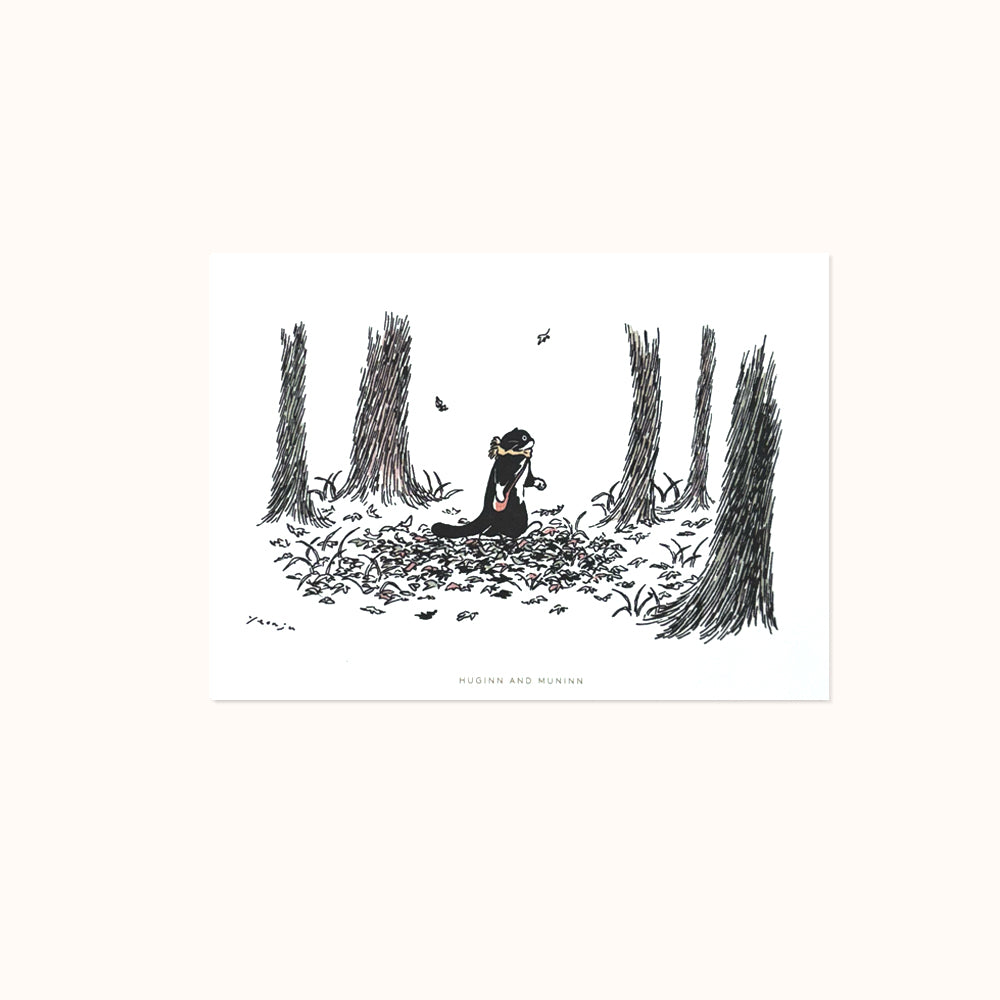 [ Huginn&Muninn ] Postcard - In the forest02