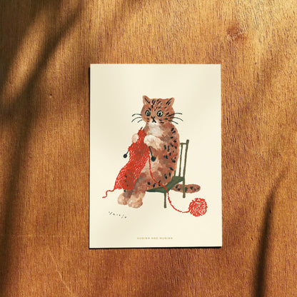 [ Huginn&Muninn ] Postcard - Knitter