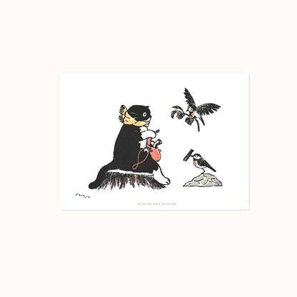 [ Huginn&Muninn ] Postcard - Mo and birds
