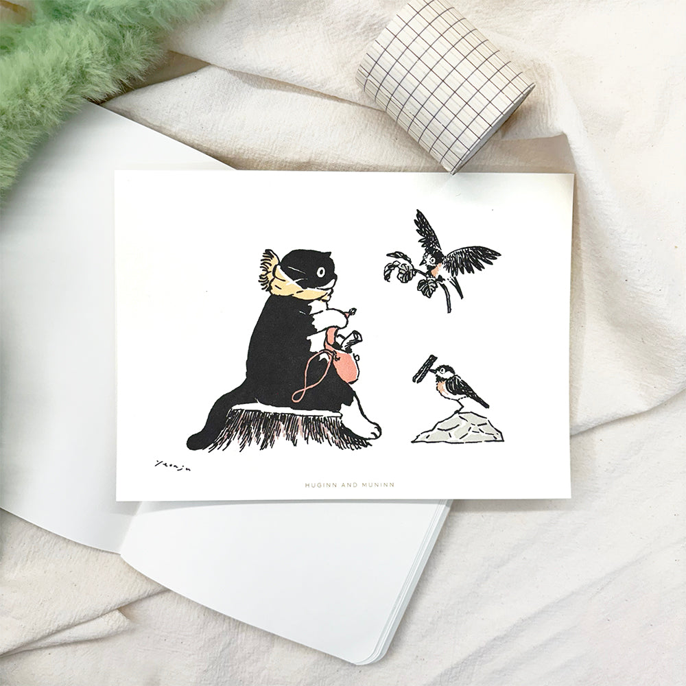 [ Huginn&Muninn ] Postcard - Mo and birds