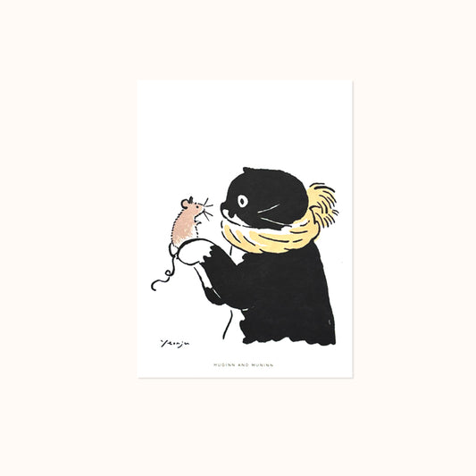 [ Huginn&Muninn ] Postcard - Mo and mouse