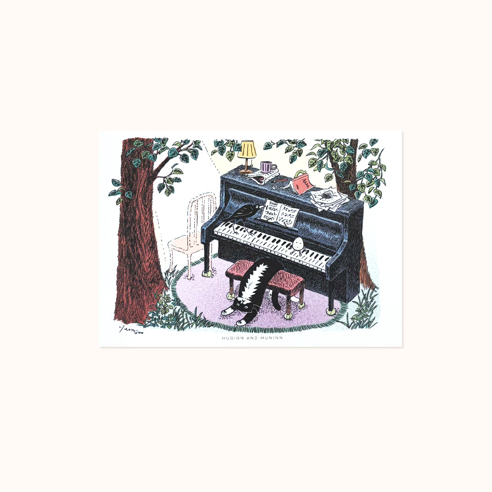 [ Huginn&Muninn ] Postcard - Pianist mo