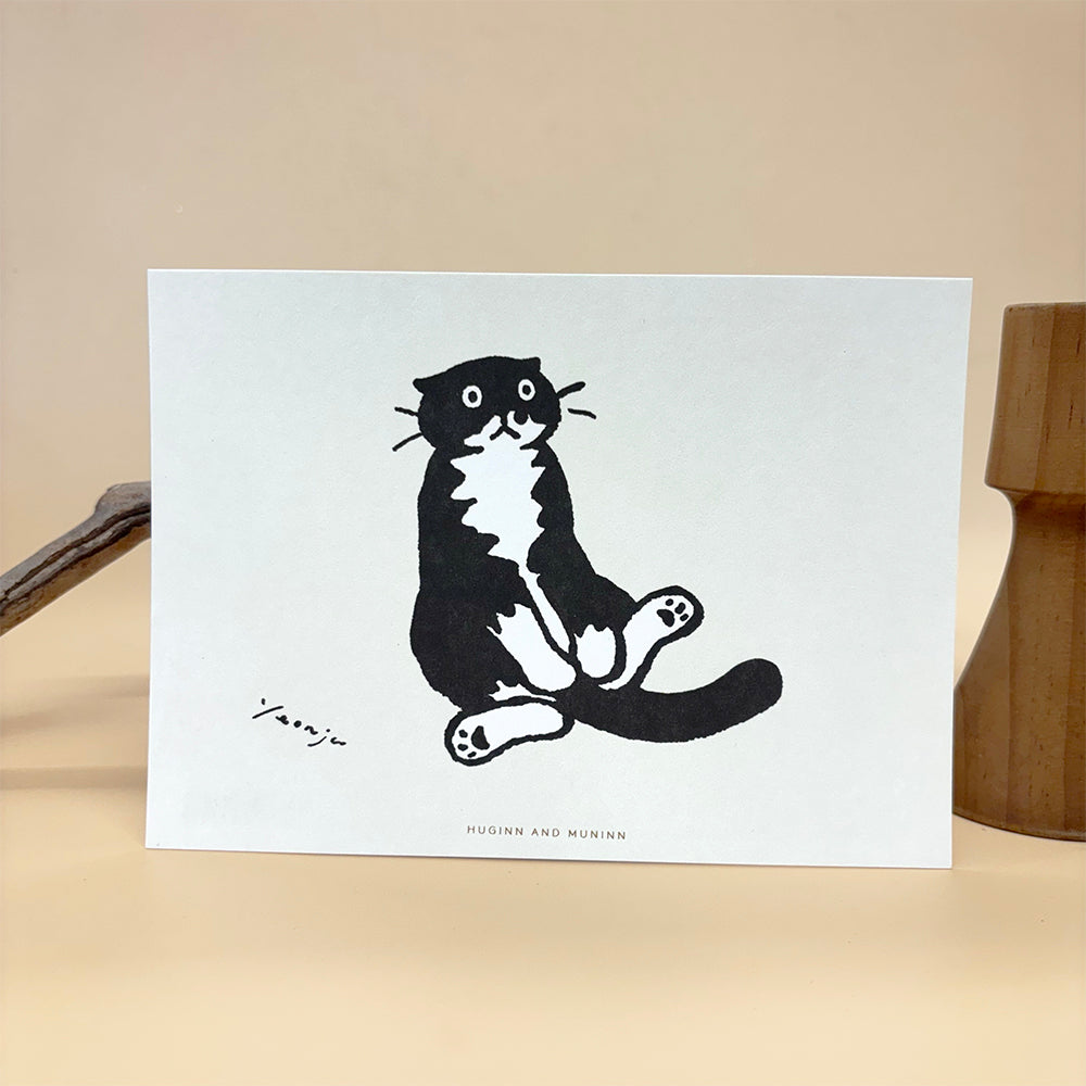 [ Huginn&Muninn ] Postcard - Sitting mo
