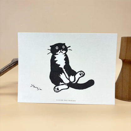 [ Huginn&Muninn ] Postcard - Sitting mo